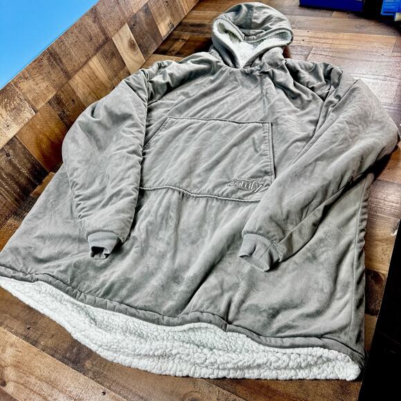 The COMFY Wearable Blanket Snuggie GRAY Hoodie Unisex One Size SUPER WARM! - Picture 2 of 7
